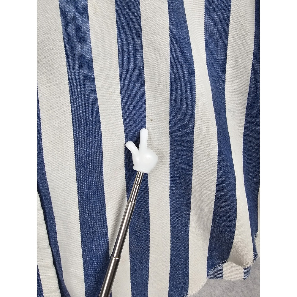 Vtg H Bar C Ranch Wear Western Pearl Snap Striped Shirt XXL Sz Tag Missing USA - Picture 6 of 13